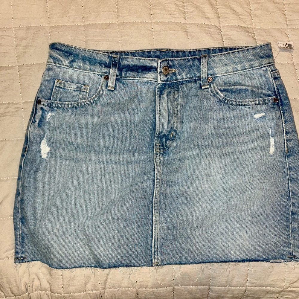 Old Navy Light Blue Denim Mini Skirt